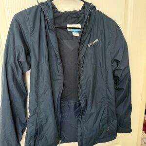 Columbia Blue Windbreaker Lightweight Water-Resistant